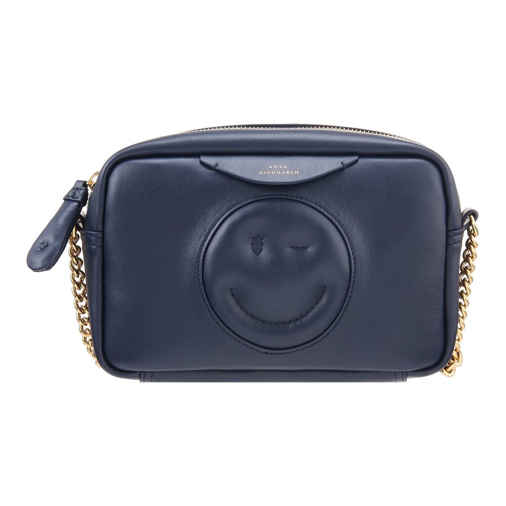 Anya Hindmarch Chubby Wink Large Crossbody Bag 😉 – Navy Leather